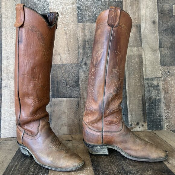 Olathe 6009 Vintage Tall Buckaroo Cowboy Boots Mens 9.5 D - Picture 4 of 12